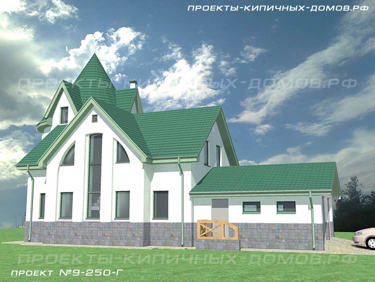 Ознакомьтесь с двухэтажным коттеджем с башней и планом - элегантность архитектуры в сочетании с функциональностью пространства Коттедж двухэтажный с башней и планом